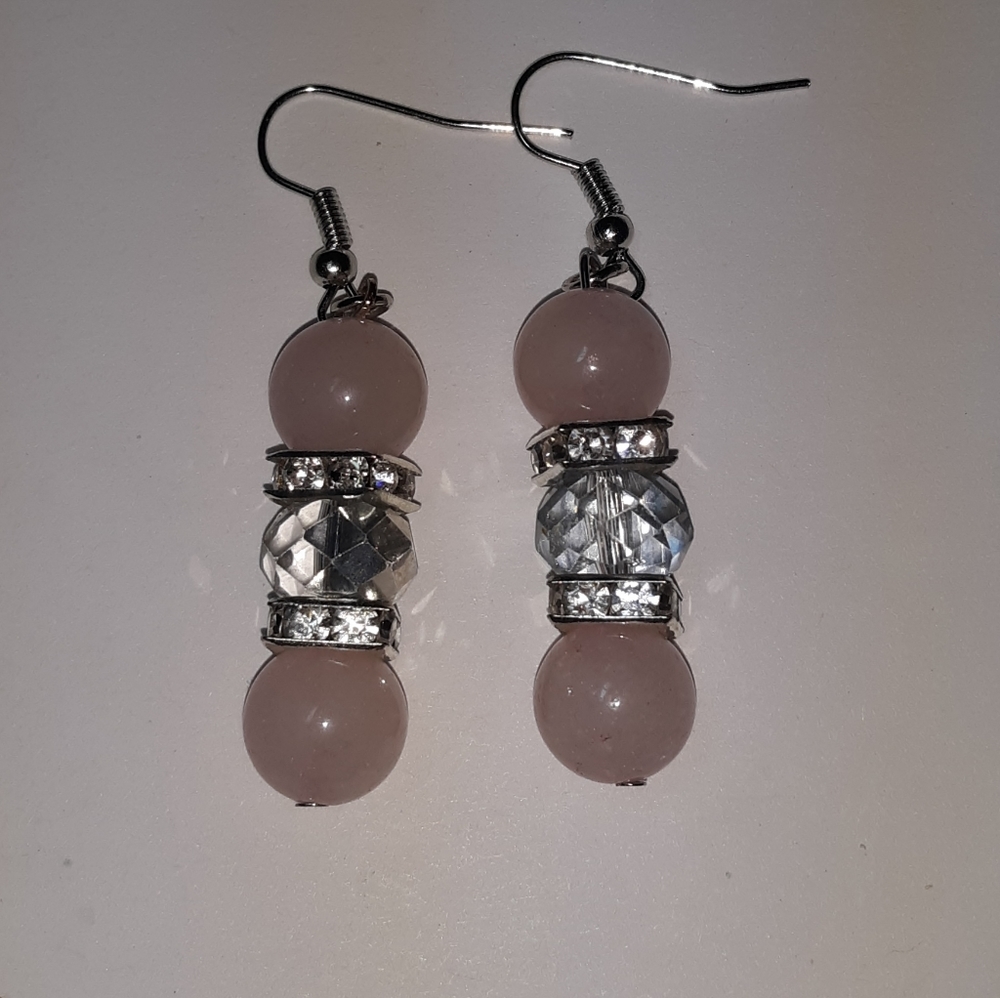 Pink Quartz Earrings